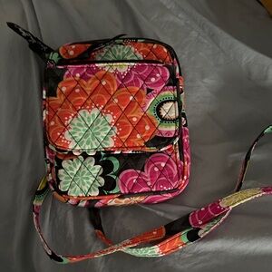 Vera Bradley Pink and Orange Floral Crossbody Bag